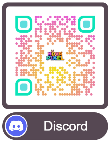 Escanea para unirte al Discord de NovaPixel